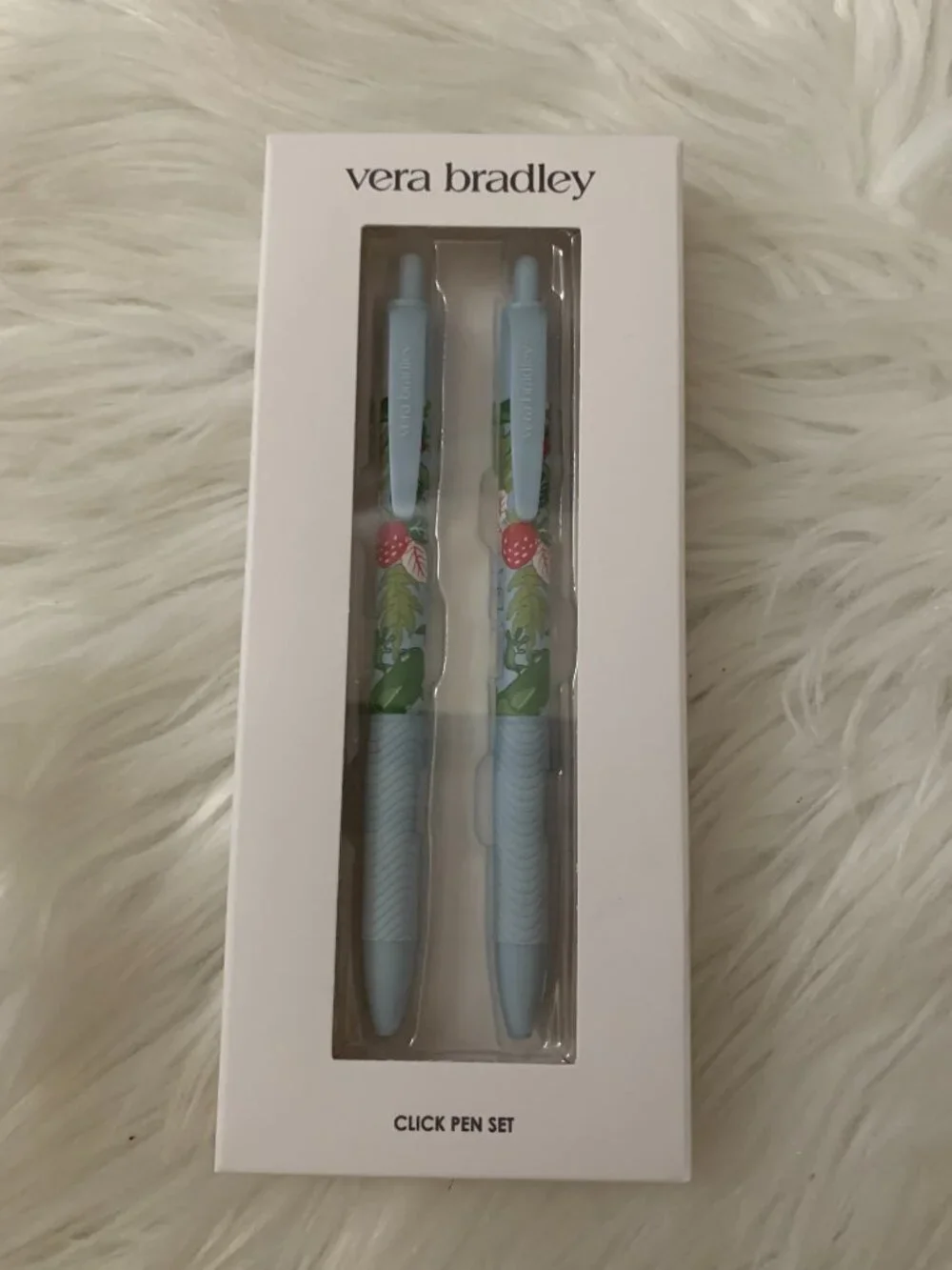 VERA BRADLEY Frogberry Garden Blue Office Supplies SET (6 PIECES SET)